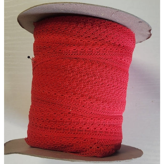 Vintage Wrights Native Textiles 1/2" Red Trimming Ribbon 150+ Yd Roll PATT 22250