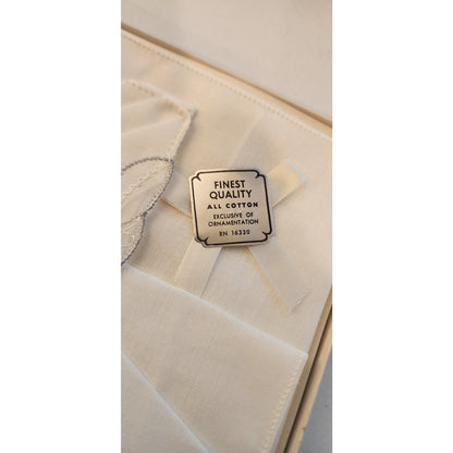 2 Different - Vintage Embroidered Handkerchief Sets - Same Box - All Cotton