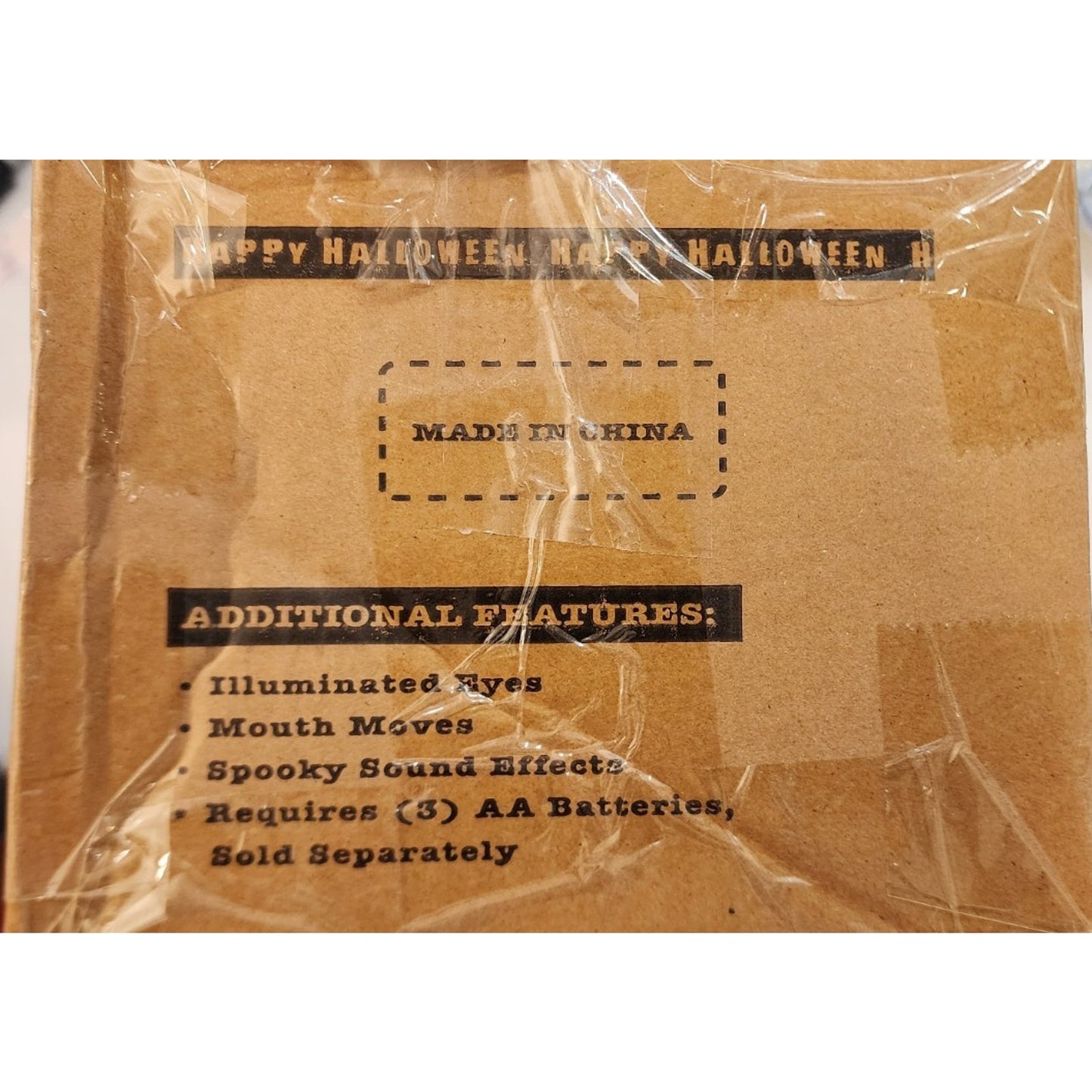 3 pack -Animated Lighting Hanging Skulls -Eyes light, mouth moves, sound effects