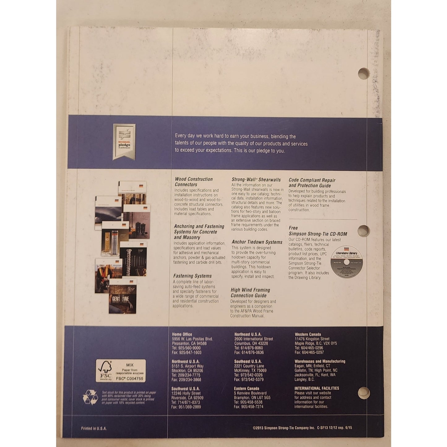 2013 Simpson Strong-Tie Strong Frame Moment Frames Catalog C-SF13