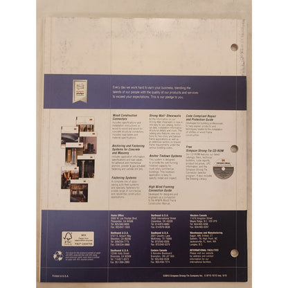 2013 Simpson Strong-Tie Strong Frame Moment Frames Catalog C-SF13