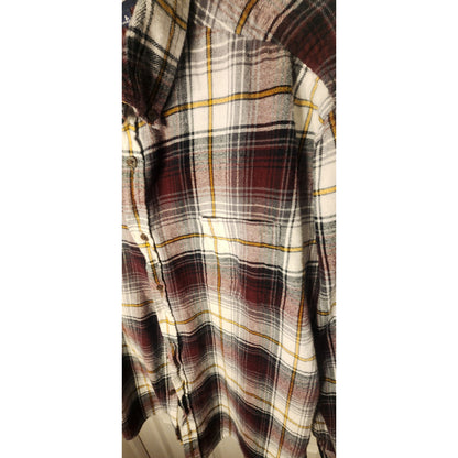 Croft & Barrow Mens Large Long Sleeve Flannel Button Down Shirt Plaid Casual