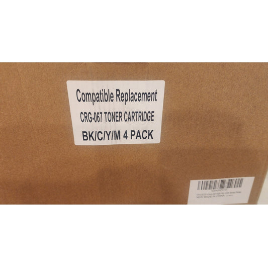 Compatible 067 Toner Cartridge Set BK/C/Y/M High Yield 4‑Pack Open Box