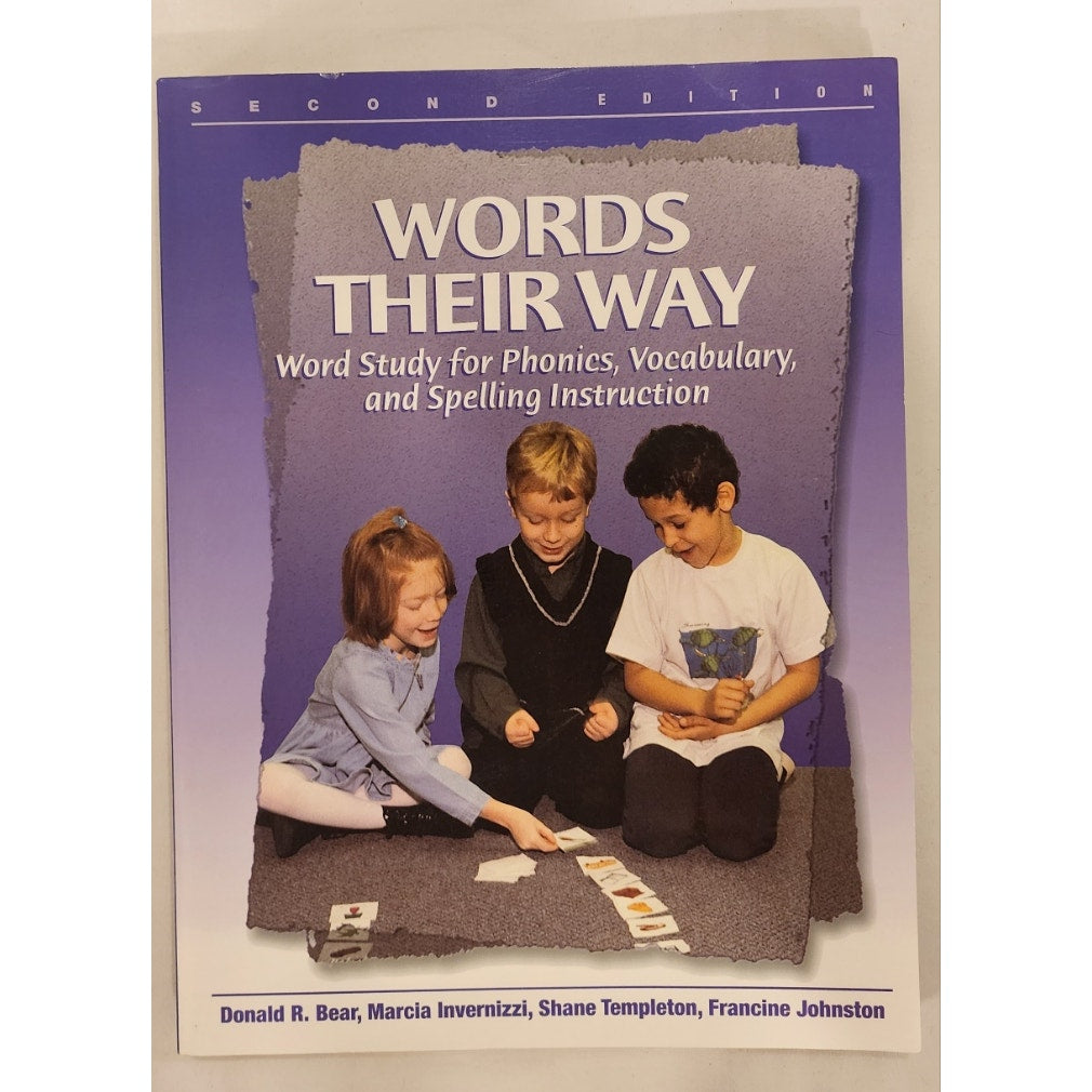 Words Their Way Word Study Phonics Vocabulary Spelling 2nd Edition Bear
