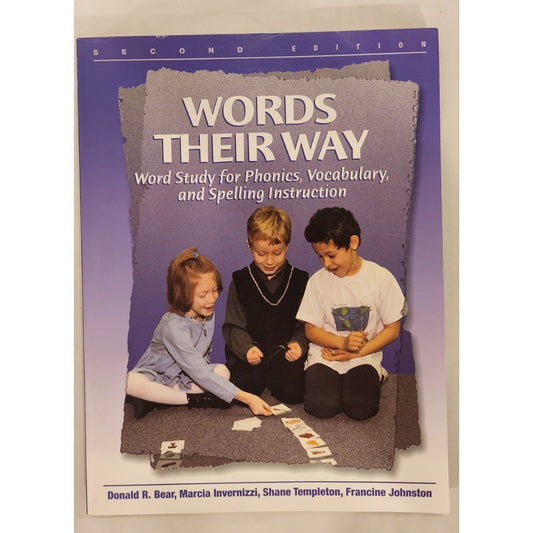 Words Their Way Word Study Phonics Vocabulary Spelling 2nd Edition Bear