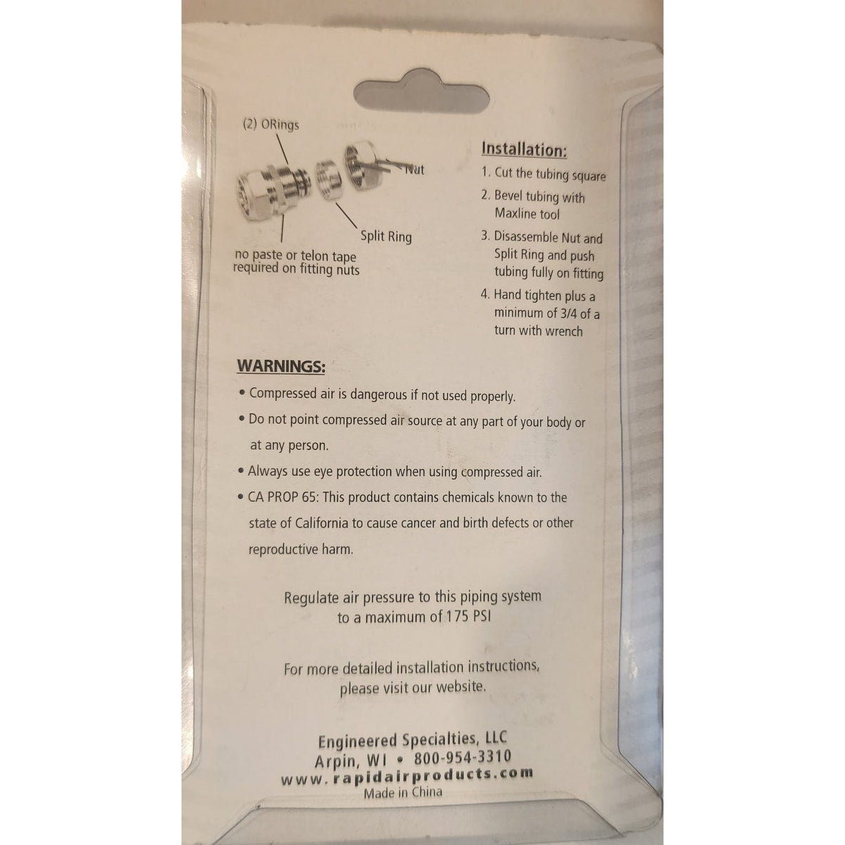 MaxLine M8067 3/4" Elbow Fitting Compressed Air Piping System NIP Sealed