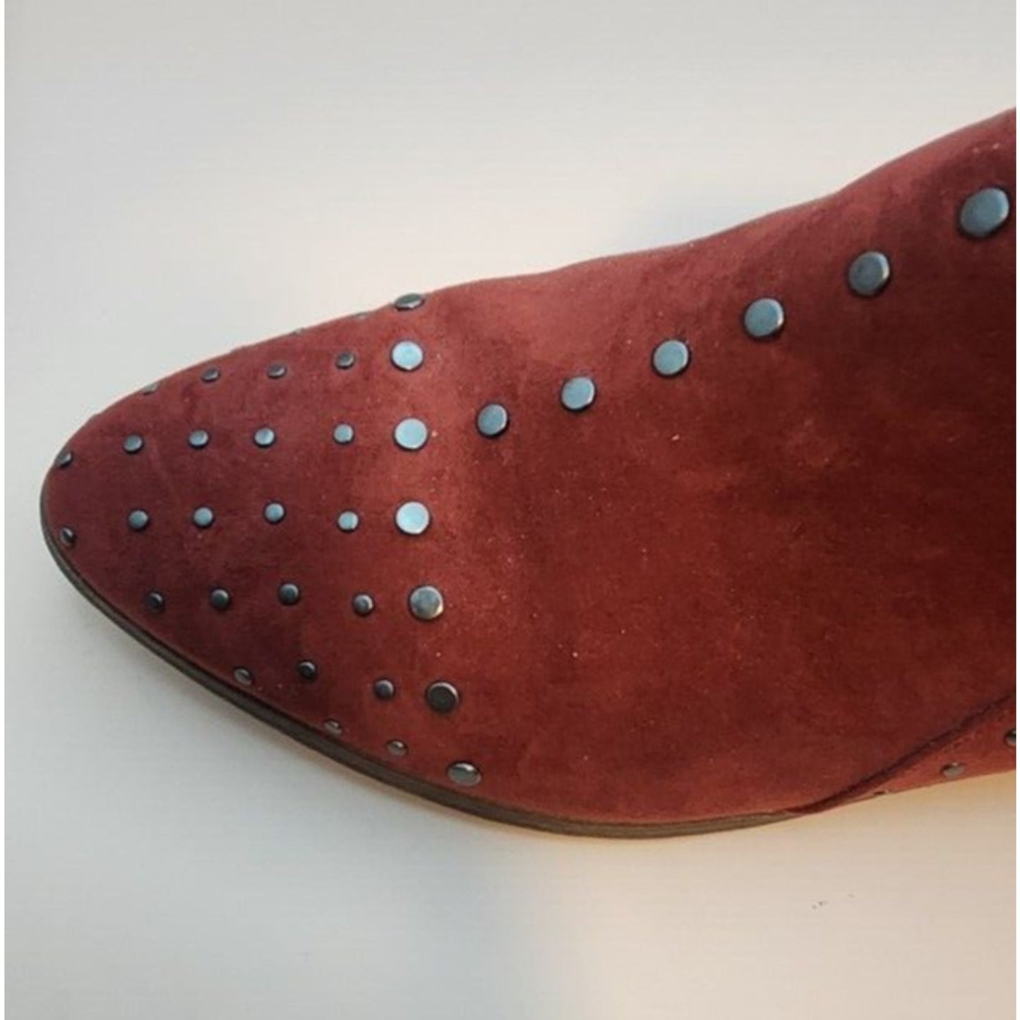 QUPID - Red Studded Ankle Boots - Size 9 - Slightluy Worn, See Pics - CUTE!