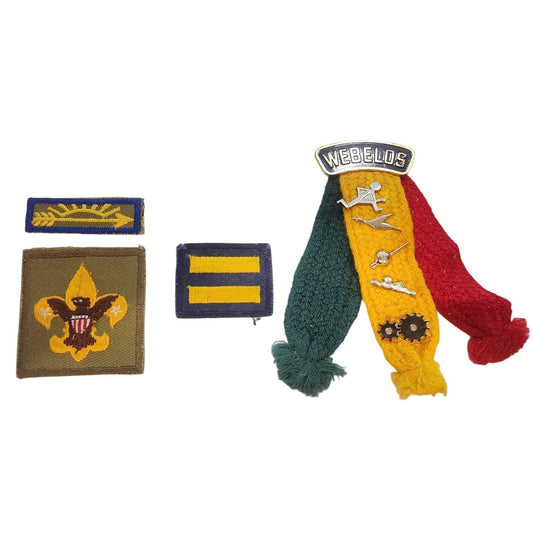 Vintage Boy Scouts of America BSA Patch Lot Webelos Ribbon Insignia Service Bars