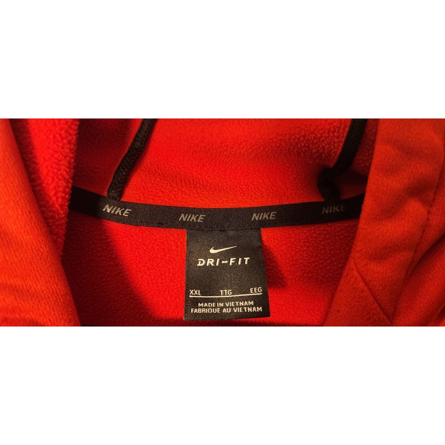 Nike Dri-Fit Mens XXL Red Swoosh Pullover Hoodie Sweatshirt Athletic