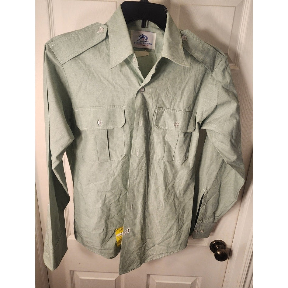 Garrison Collection By Davids Green Long Sleeve Button Up Shirt 16.5 34/35