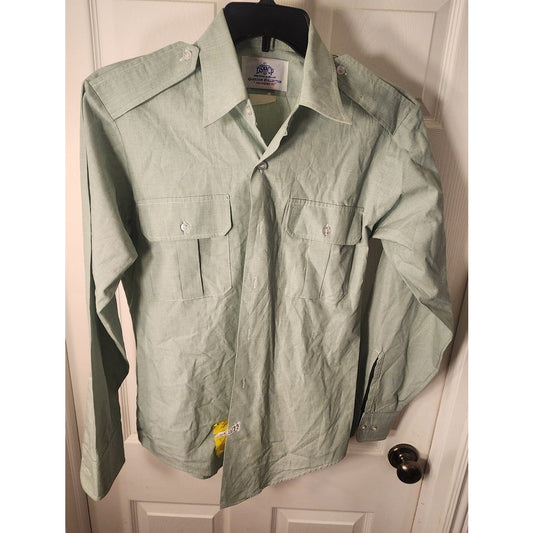Garrison Collection By Davids Green Long Sleeve Button Up Shirt 16.5 34/35