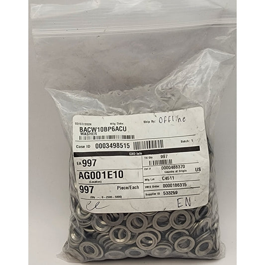 WASHER - Recessed - BACW10BP6ACU - PACK of 997 Total Pieces - Possibly Boeing?