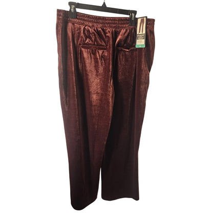 BlankNYC Womens Size XL Wine Velvet Pants NWT Burgundy Velour Trousers New