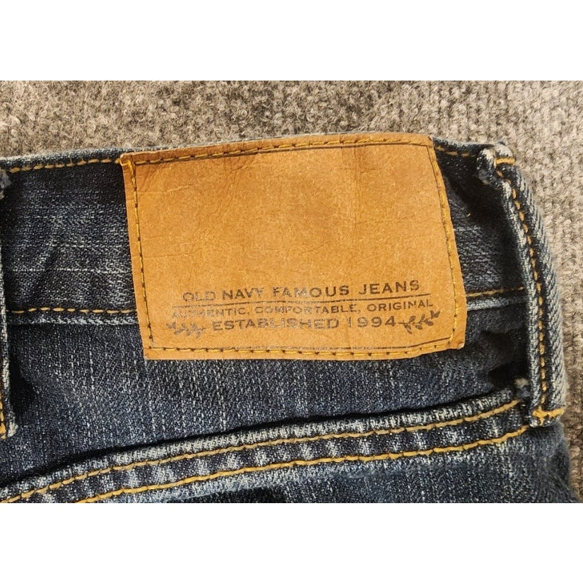Old Navy Loose Fit Straight Leg Jeans Mens 38x36 Dark Wash Denim Blue Pants