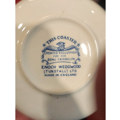 Vintage Enoch Wedgwood Tunstall Glazed Ceramic Coaster Dish Plate 4 1/8 inches