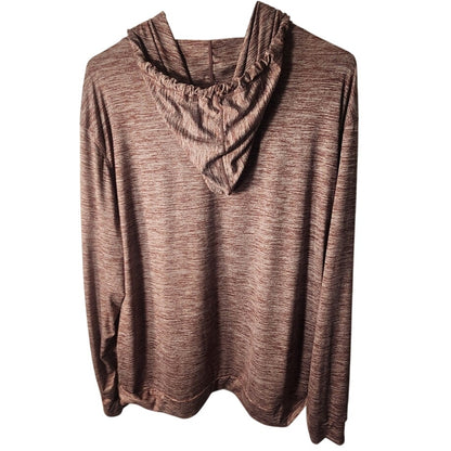 32 Degrees Cool Mens XXL Long Sleeve Lightweight Hoodie Pullover Maroon Gray