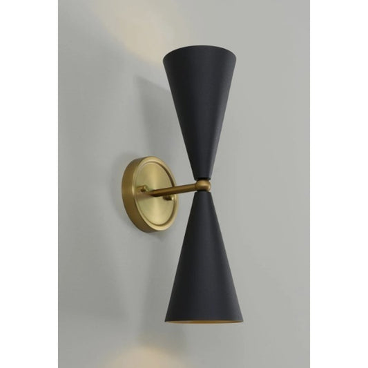 HEQIQEH - Vintage Cone Shape - Battery Operated LED Wall Sconce w/remote