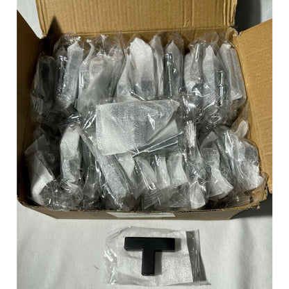 goldenwarm Black - Cabinet/drawer knobs- LSJ12BK Square T Bar - Box of 50