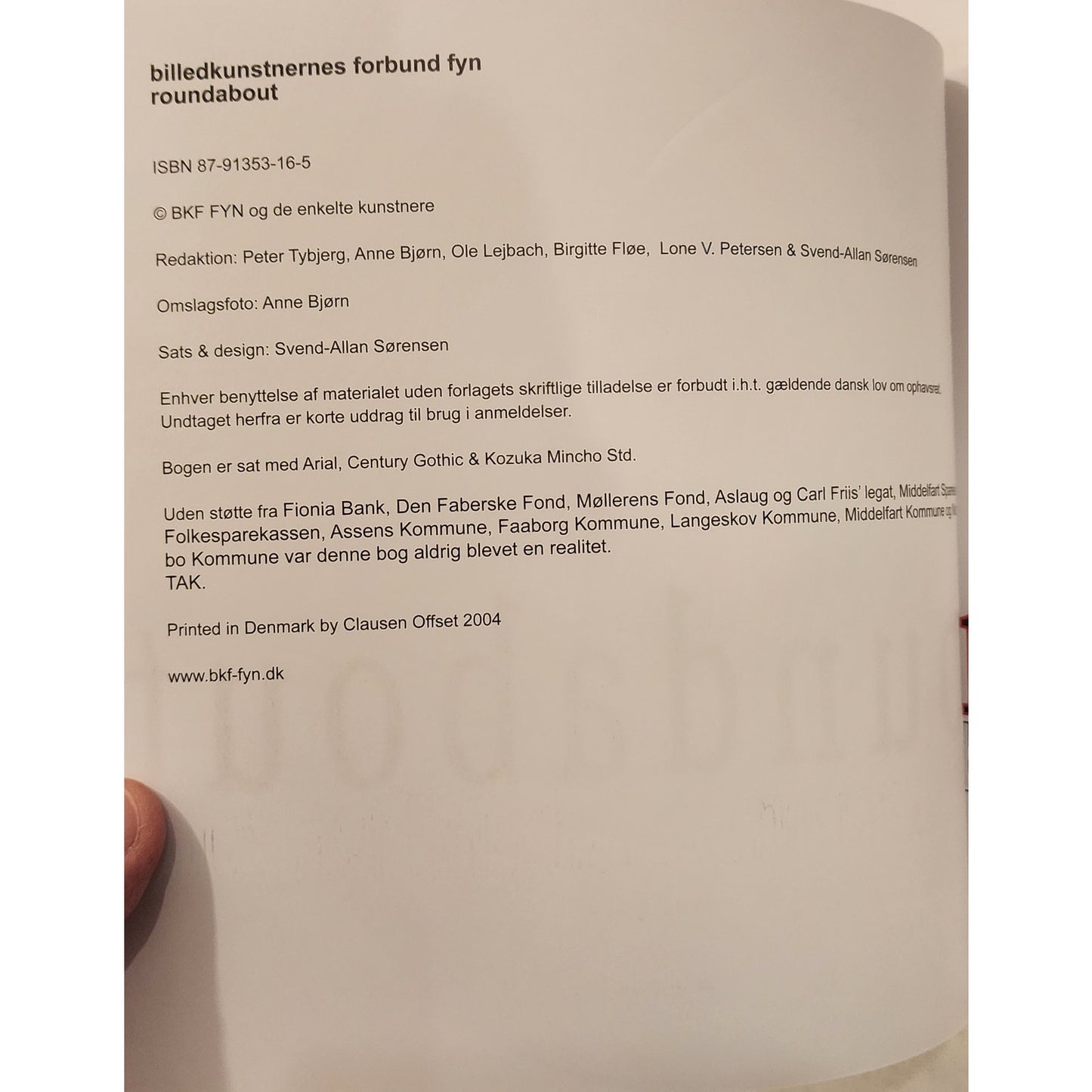 Roundabout Billedkunstnernes Forbund Fyn 2004 Danish Art Exhibition Book