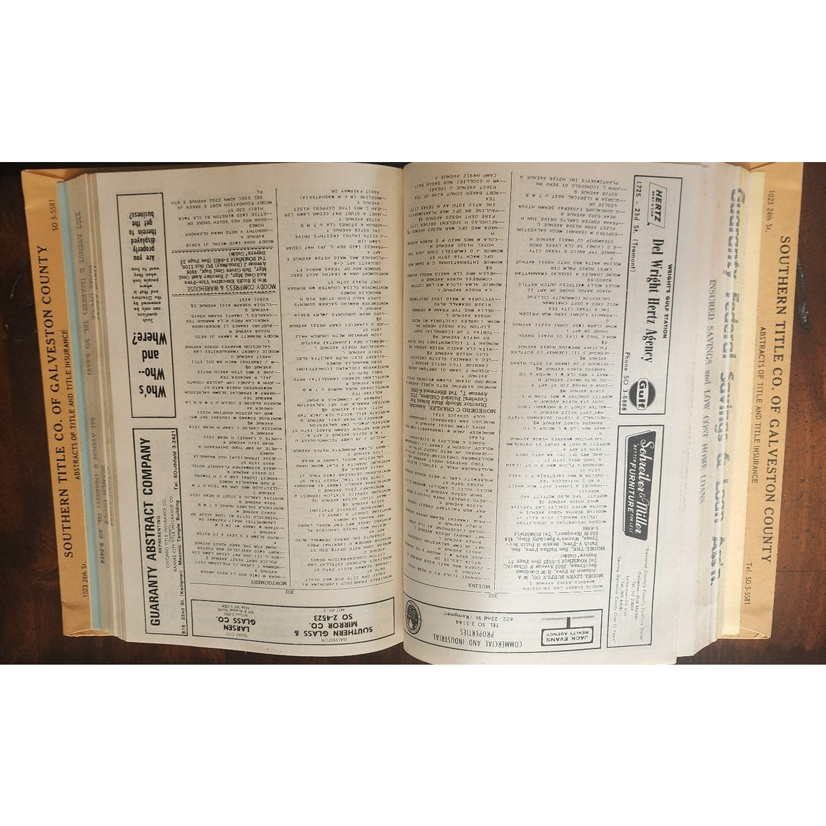 1968 Galveston Texas Polk City Directory Vintage Genealogy Local History Book