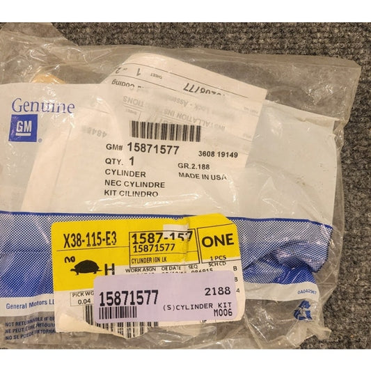GM OEM Ignition Lock Cylinder with Keys 15871577 Acadia Traverse Enclave Outlook