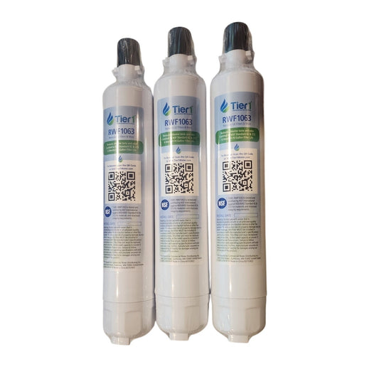 Pack of 3 - Tier 1 RWF1063 Refrigerator Water Filter.