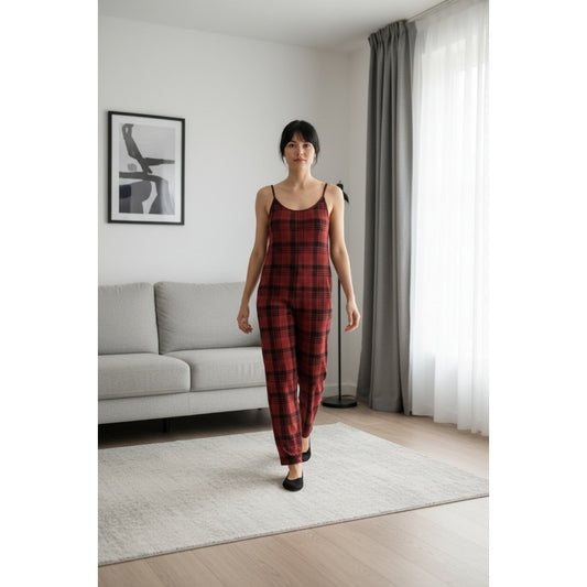 Simple Brand, Cute, soft, plaid jumper - Large