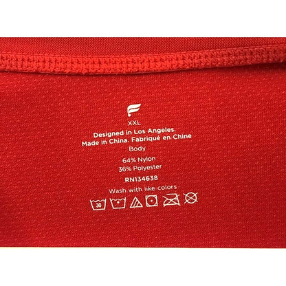 Fila Mens XXL Red Short Sleeve Graphic T-Shirt Performance Athletic Tee