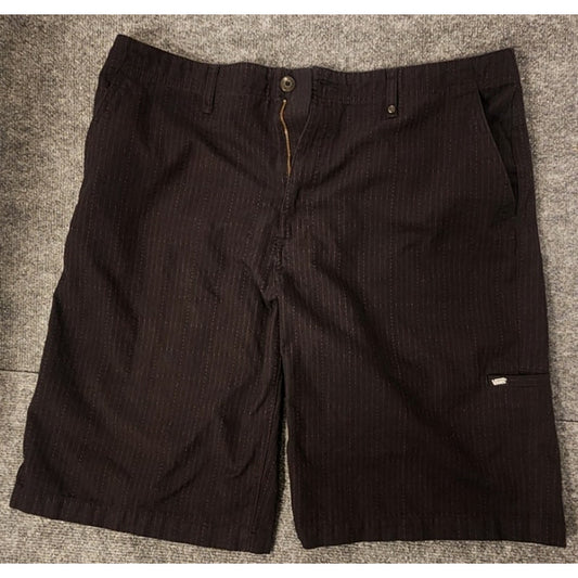 Vans Men Black Red Pinstripe Shorts Size 38 Skate Boardshorts