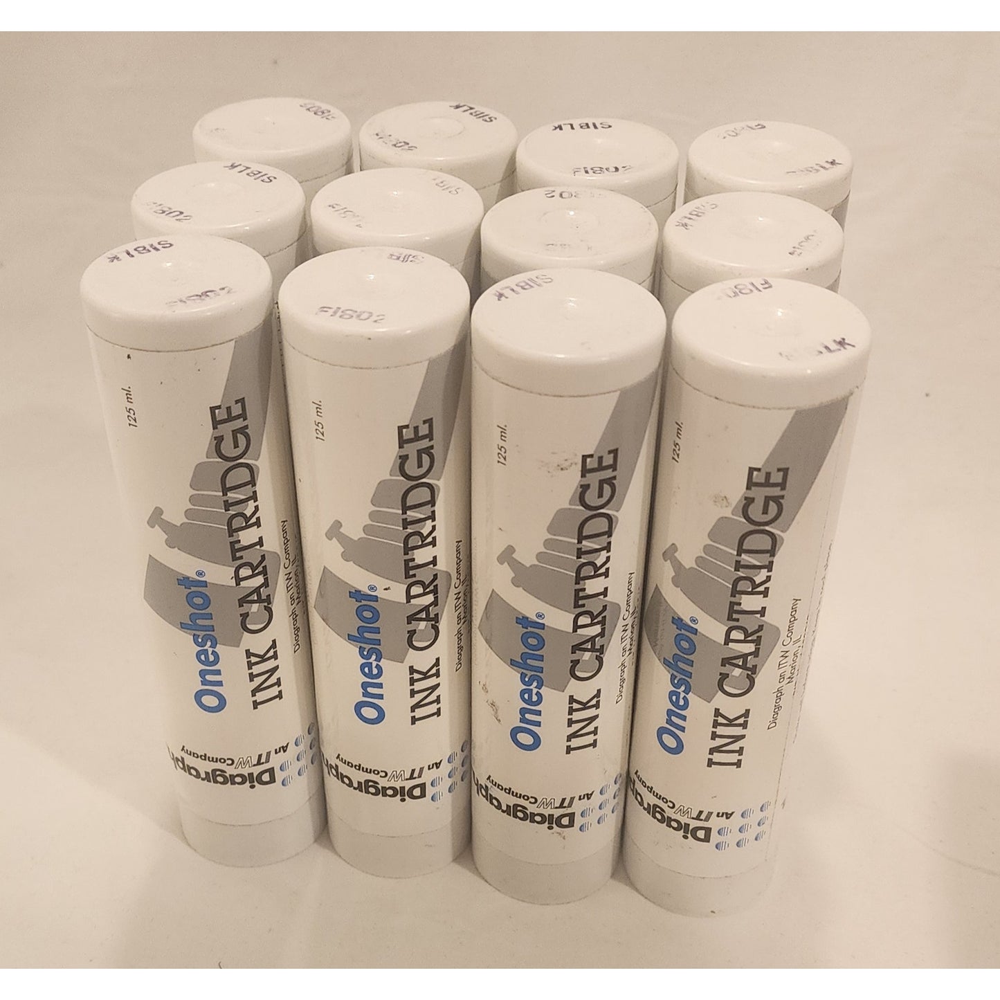 DIAGRAPH ONESHOT SIBLK FI802 Black Ink Stencil Roller Cartridges – 12 Pack