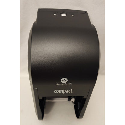 GP Pro - Compact 2 Roll Vertical Tissue (Toilet Paper) Dispenser - Black