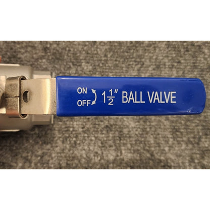1.5" 304 Stainless Steel Ball Valve 1000 WOG Full Port NPT Female Threaded