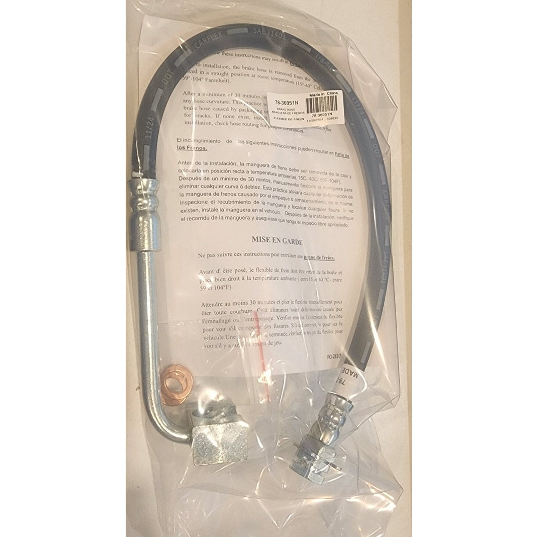 Ultra Premium Brake Hose - 14.3 in. - 36951 - 78-36951N - Ford F250-350 -'80-'94