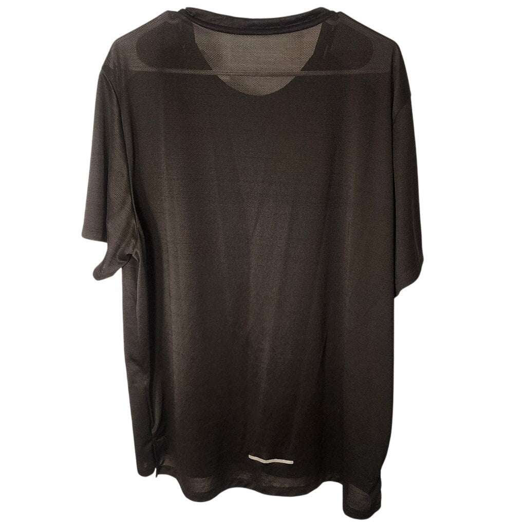 Nike Dri Fit Mens Running Short Sleeve Shirt Black Size XXL Performance Top