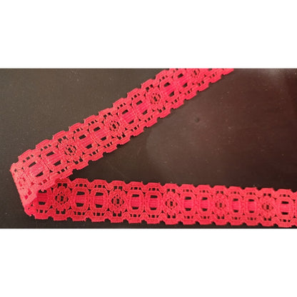 302 Yards - RED Lace Trim - 7/8" - Native Textiles - #24962 - Red27572