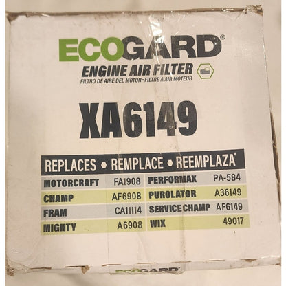 Ecogard - XA6149 Air Filter - Replaces FA1908, AF6908, CA11114, 49017, AF6149
