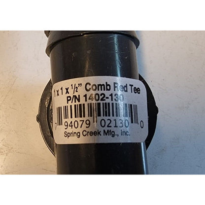 Box of 15, 1" x 1" x 1/2" Combo Reduction Tee - Spring Creek MFG. #1402-130