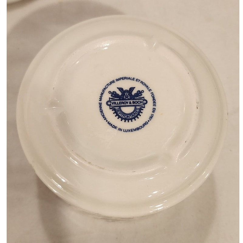 Vintage Villeroy & Boch Troubadour Lidded Sugar Bowl Folk Art Luxembourg
