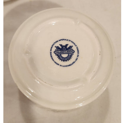 Vintage Villeroy & Boch Troubadour Lidded Sugar Bowl Folk Art Luxembourg