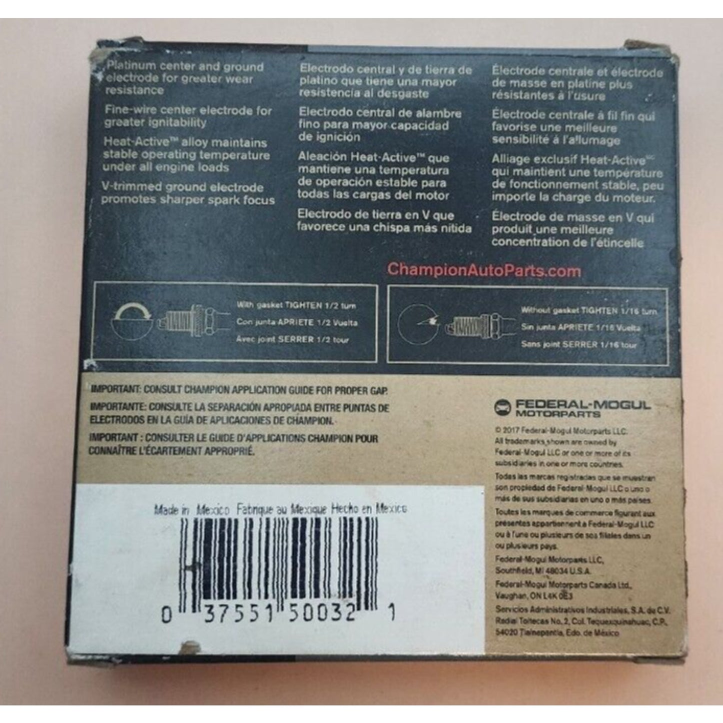 Champion Spark Plugs - Box of 4 - 7031 - RN14PMP5 - Double Platinum