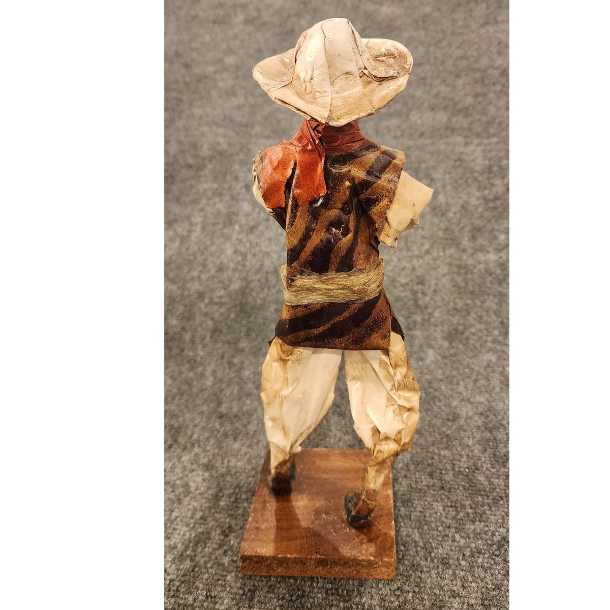 Vintage Handmade Mexican Folk Art Paper Mache Musician Figurine 10" - As Is