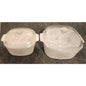 CorningWare Country Cornflower Casserole Dish Set 2 Nested Pyrex Lids 8.5 10.25