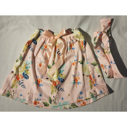 Toddler Baby Girls Little Sisters Shirt/Floral Skirt Outfit - Cute - 3-4T