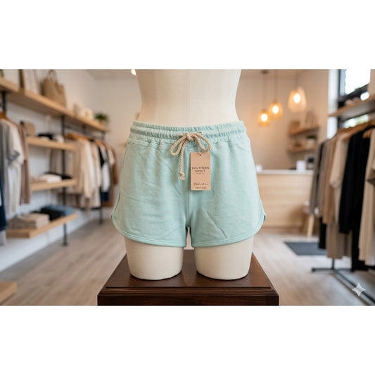 NWT Southern Spirit Cool Mint Smocked Lounge Shorts - Women's Size Small