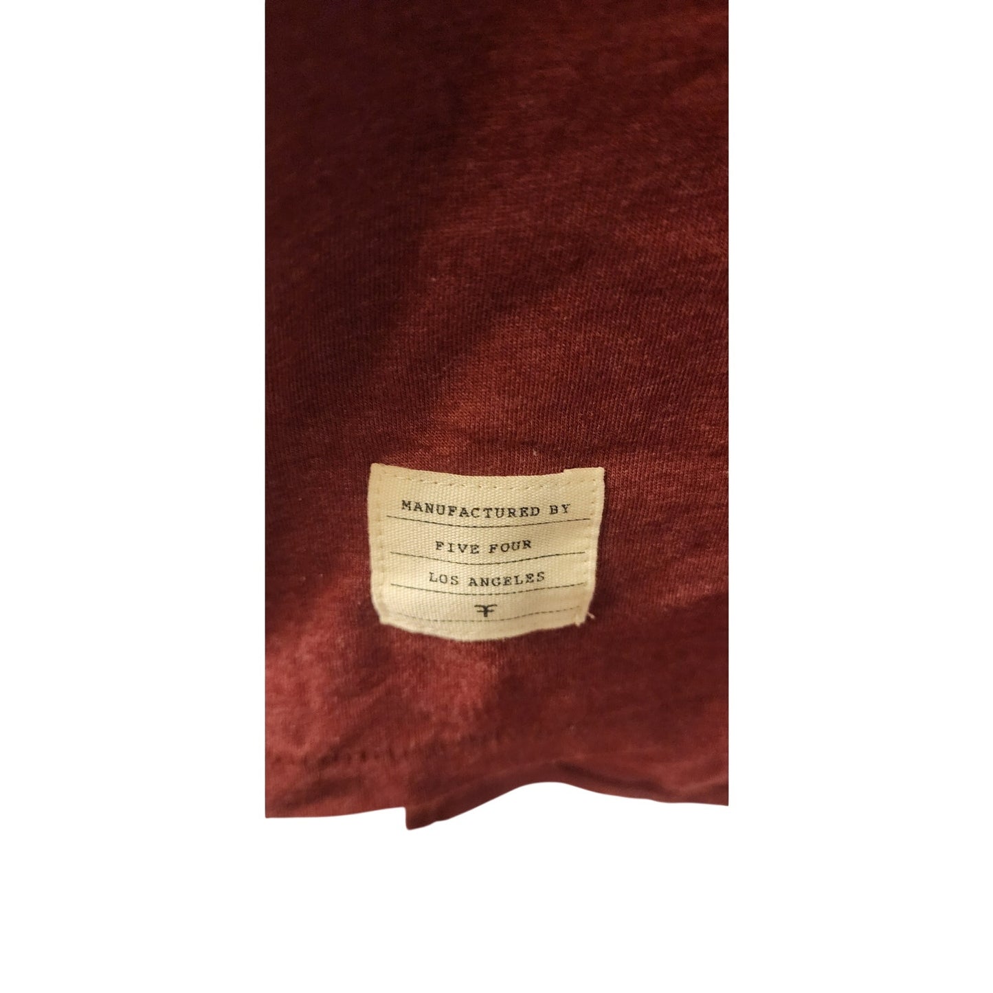 Five Four Henley Shirt 2XL Maroon Short Sleeve Casual Tee