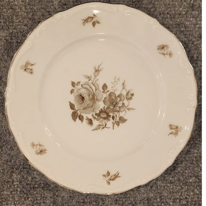 Vintage T Kronester Bavaria Sophia Silver Trim Serving Plate Germany