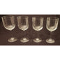 Vintage Hand Blown Lead Crystal Water Wine Goblets 7 Inch Set of 4 Flat Stem