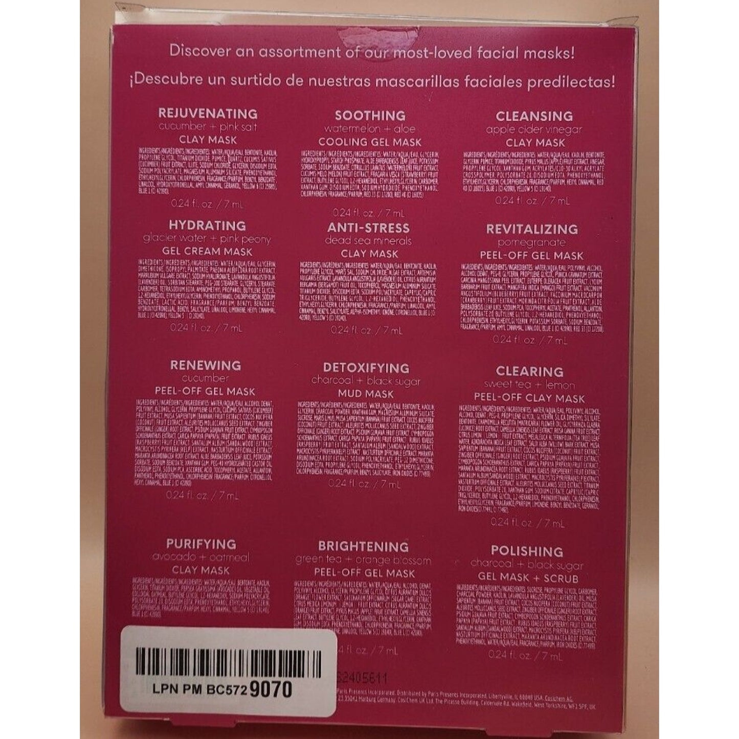 Freeman - Love To Mask Kit - 12 Assorted Face Masks - Buffer & Headband