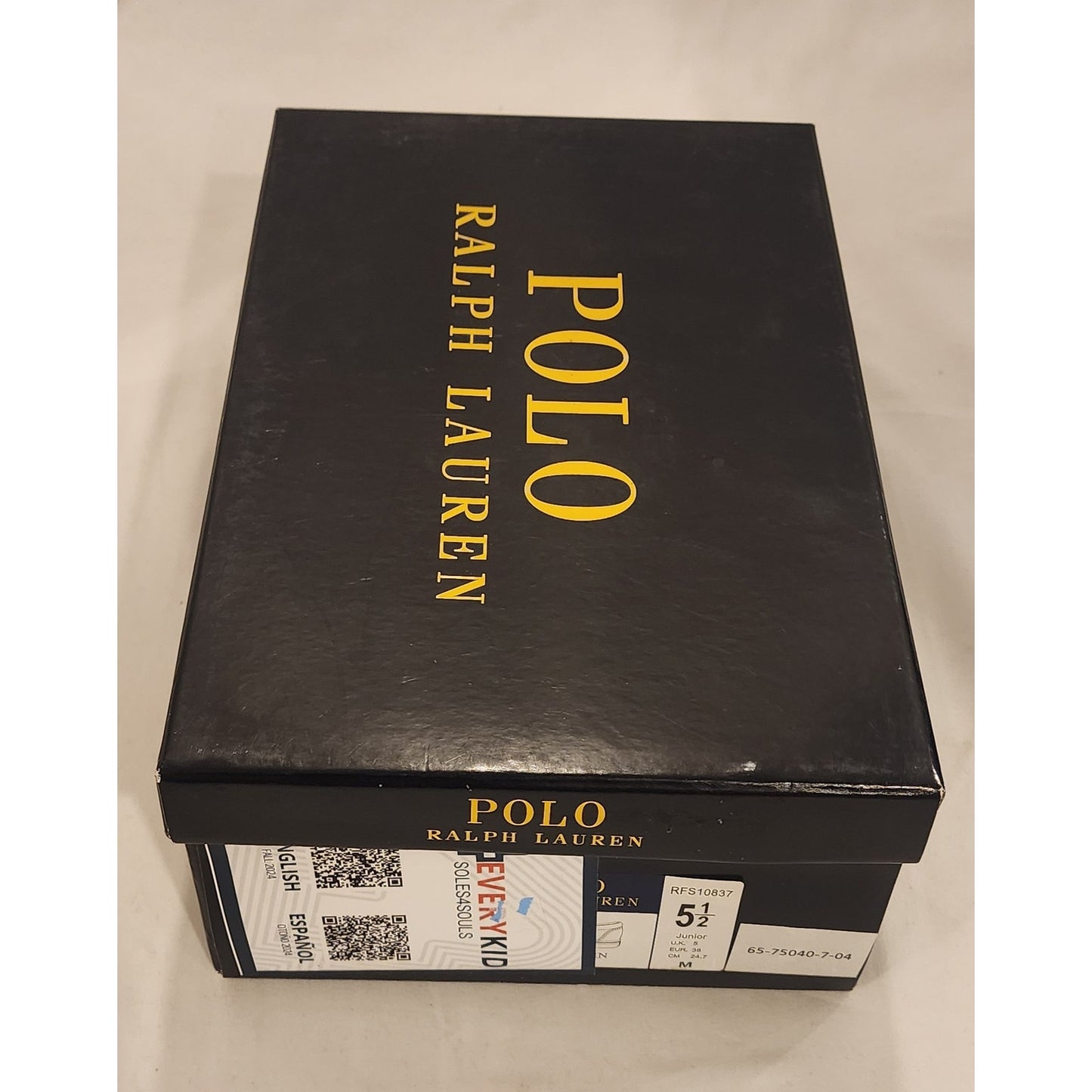 Polo Ralph Lauren Color‑Block Slip‑On Sneakers Junior 5.5 – New With Box