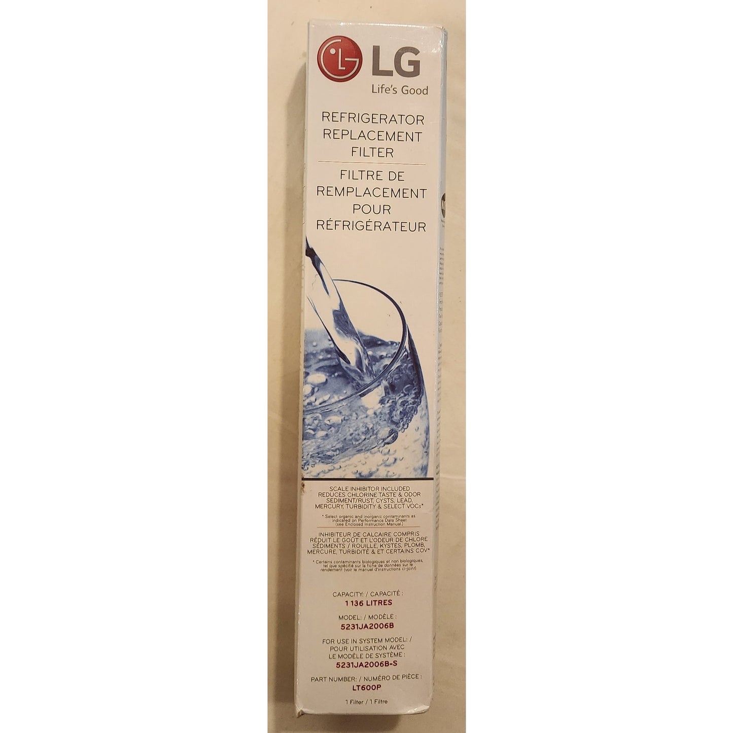 LG LT600P Refrigerator Water Filter – 5231JA2006B OEM – NEW Sealed